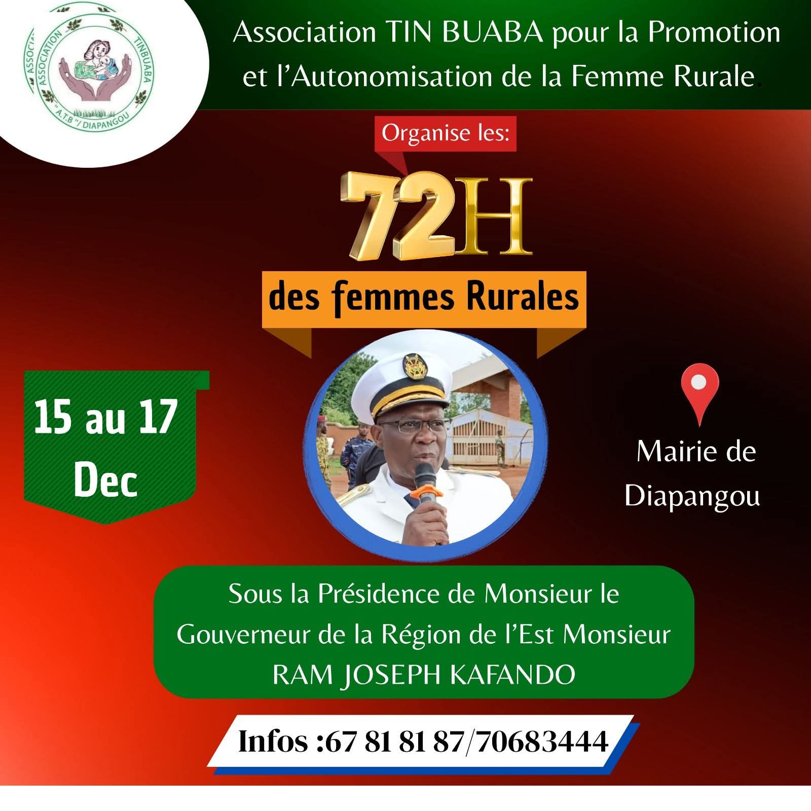 ORGANISATION DES 72 HEURES DE LA FEMME RURALE – RÉGION DE L’EST (ÉDITION 2026)